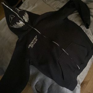 Crowded space zip up hoodie